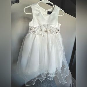 Baby flower girl wedding dress white 18 months